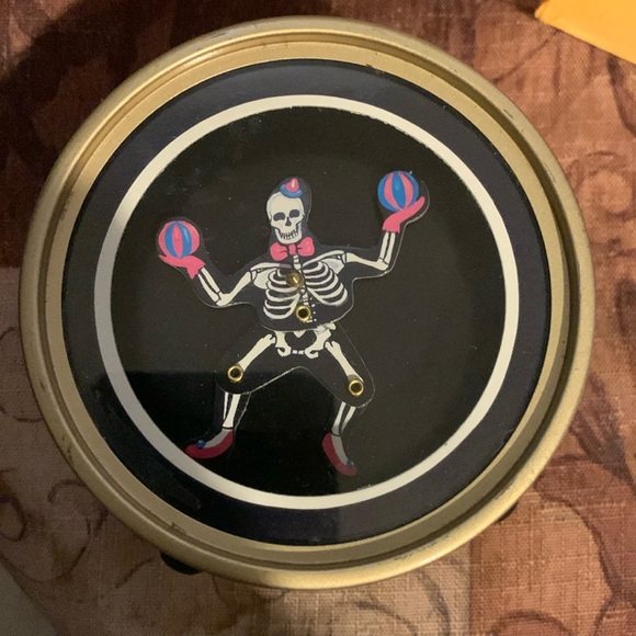 Otagiri Japan Music Box Skeleton Dancing to French Can Can Rare HTF Halloween - Picture 1 of 5